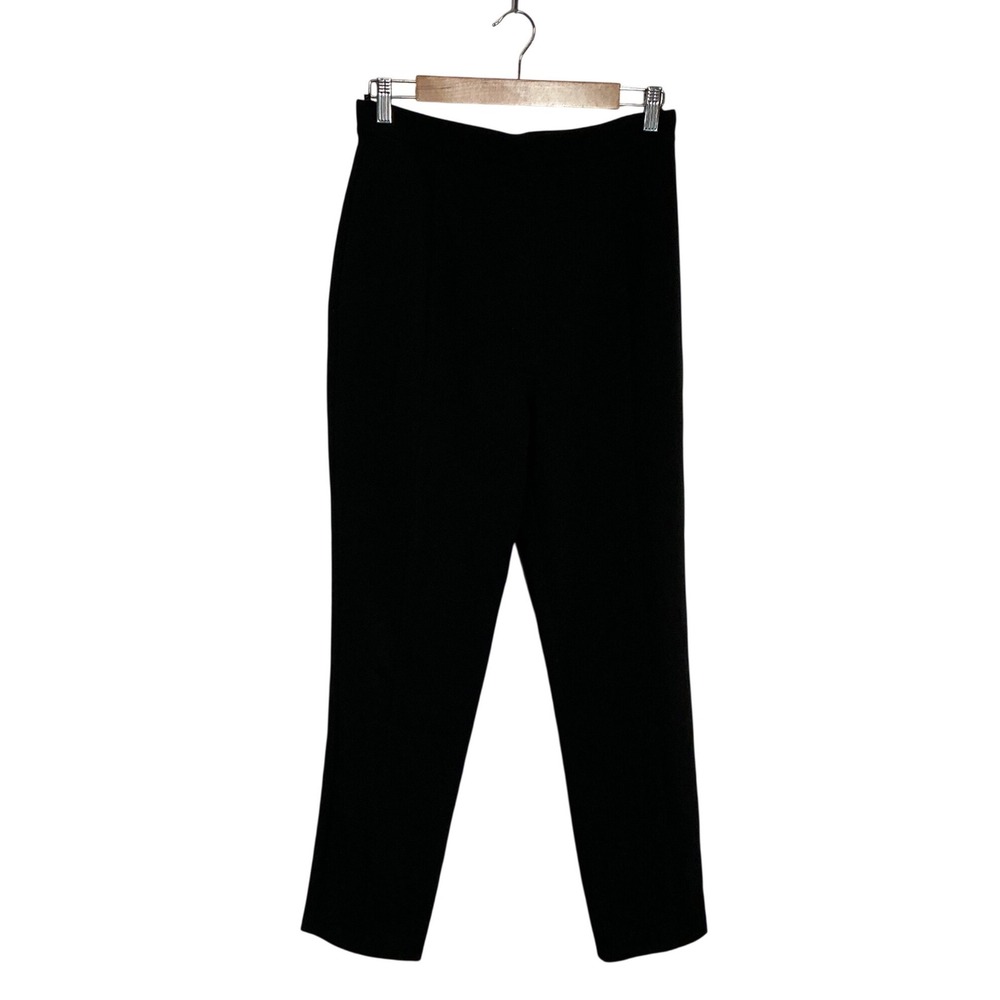 Black Halo High Waisted Straight Leg Dress Pants Black Size 6 Made in USA